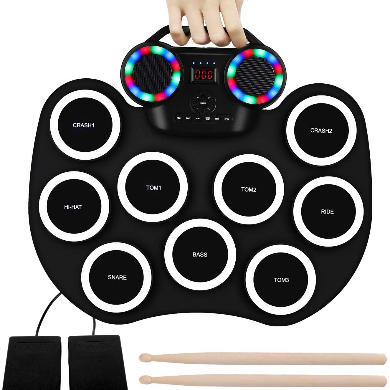 Electronic Drum Set Roll Up - Roll-Up Portable Electronic Drum Set Bluetooth