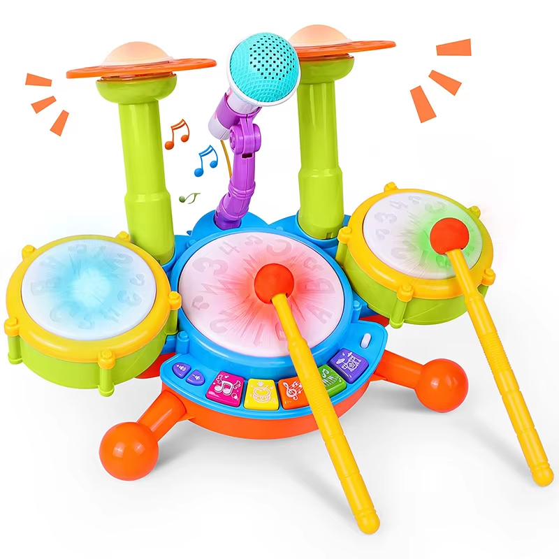 Electronic Drum Kit For Kids - Kids Drum Set Toddlers 1-3, Baby