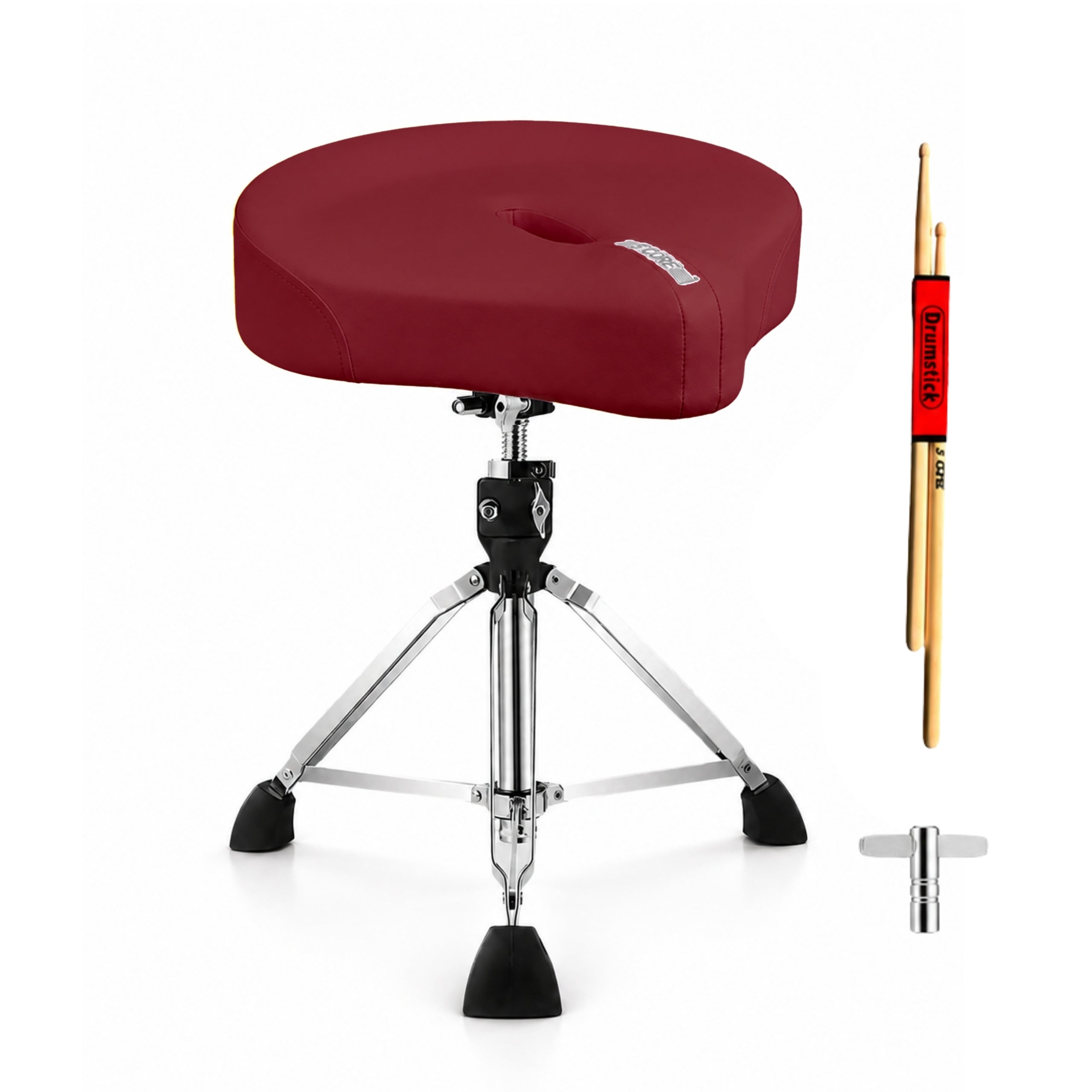 Drum Throne Adjustable - 5 Core Drum Throne Padded 4
