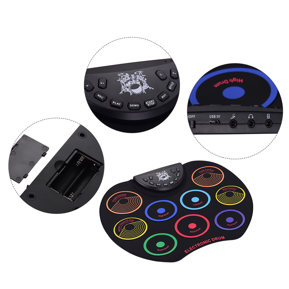KD12 Compact Size Roll-Up Drum - Electronic Drum Set Roll Up ulasan dan harga