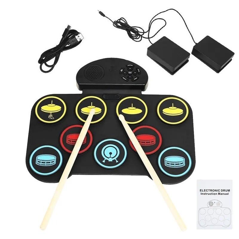 Portable Hand Roll Drum Kit 5  - Electronic Drum Kit For Kids ulasan dan harga