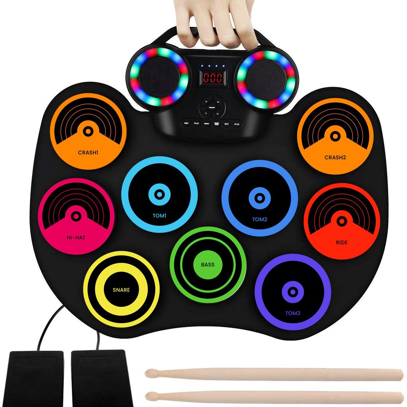Roll-Up Portable Electronic Dr - Electronic Drum Set Roll Up ulasan dan harga