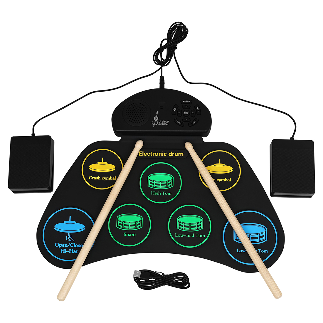 SLADE SD‑7 Roll‑Up Electronic  - Electronic Drum Set Roll Up ulasan dan harga