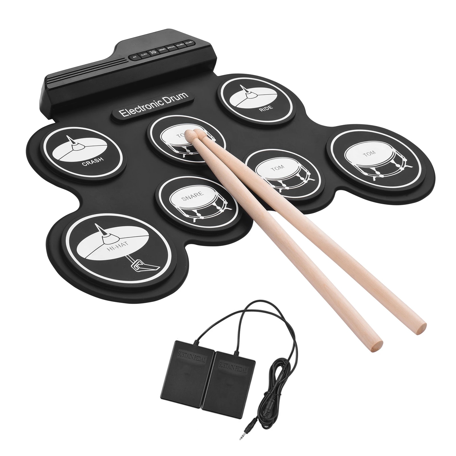Electronic Drum Set USB Roll-U - Electronic Drum Kit For Kids ulasan dan harga
