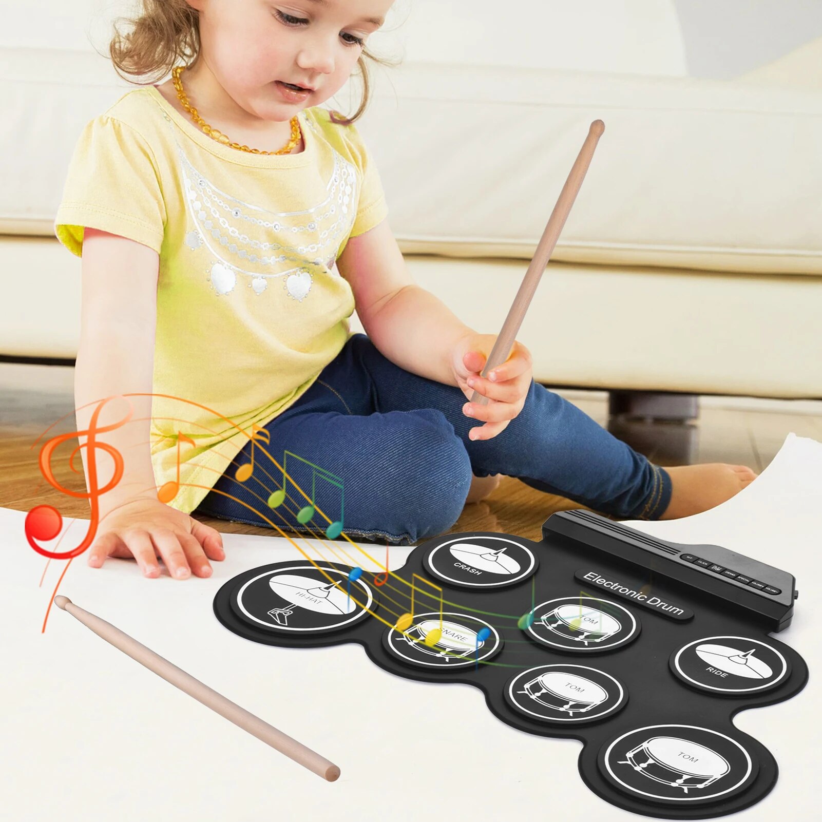 Electronic Drum Set USB Roll-U - Electronic Drum Kit For Kids ulasan dan harga