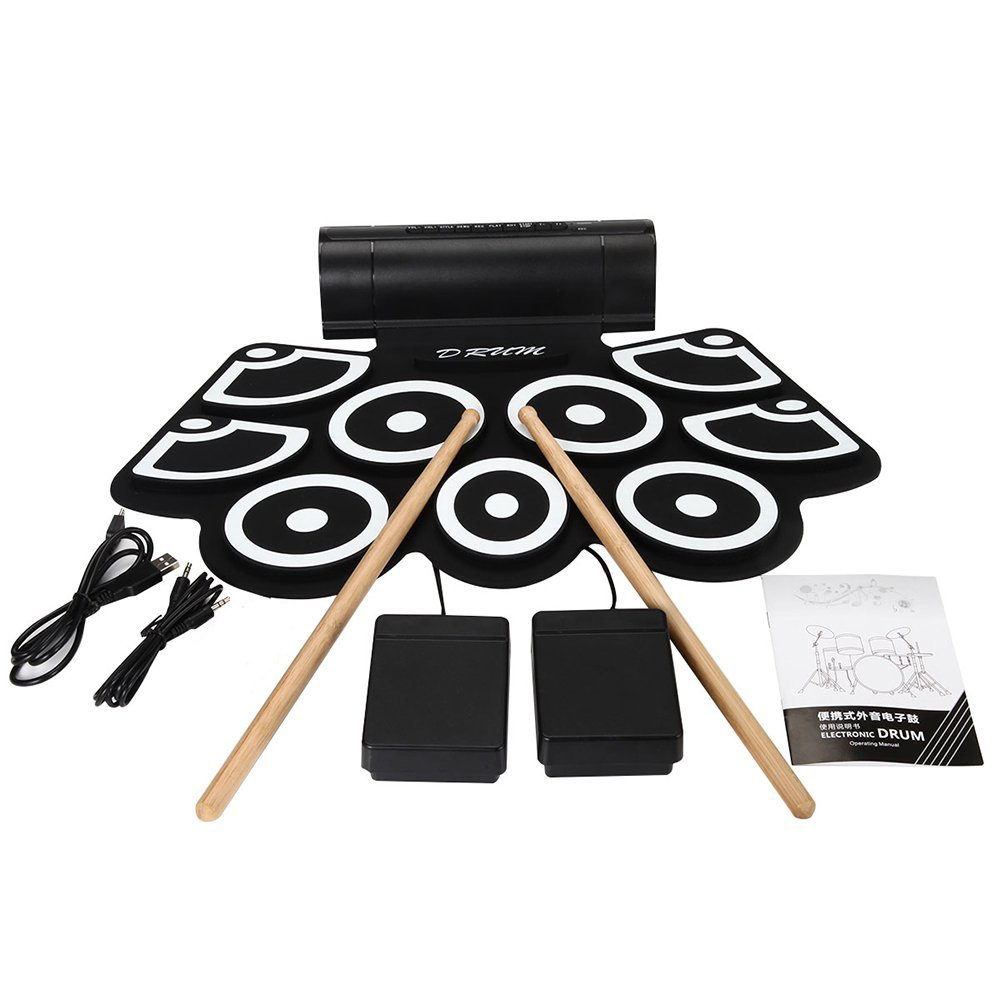 Percussion Instrument MD760 Th - Electronic Drum Set Roll Up ulasan dan harga