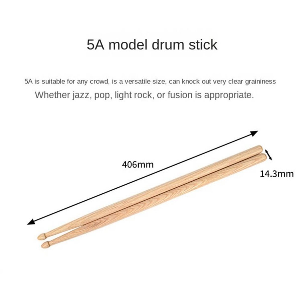 Classic Wooden Drumsticks, Siz - Drumsticks 5A Maple ulasan dan harga