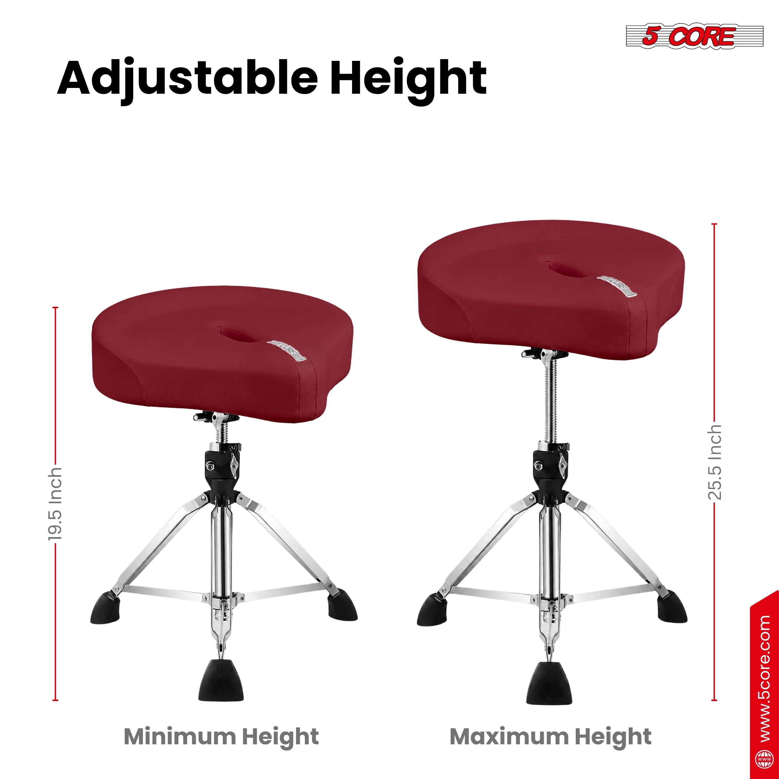 5 Core Drum Throne Padded 4