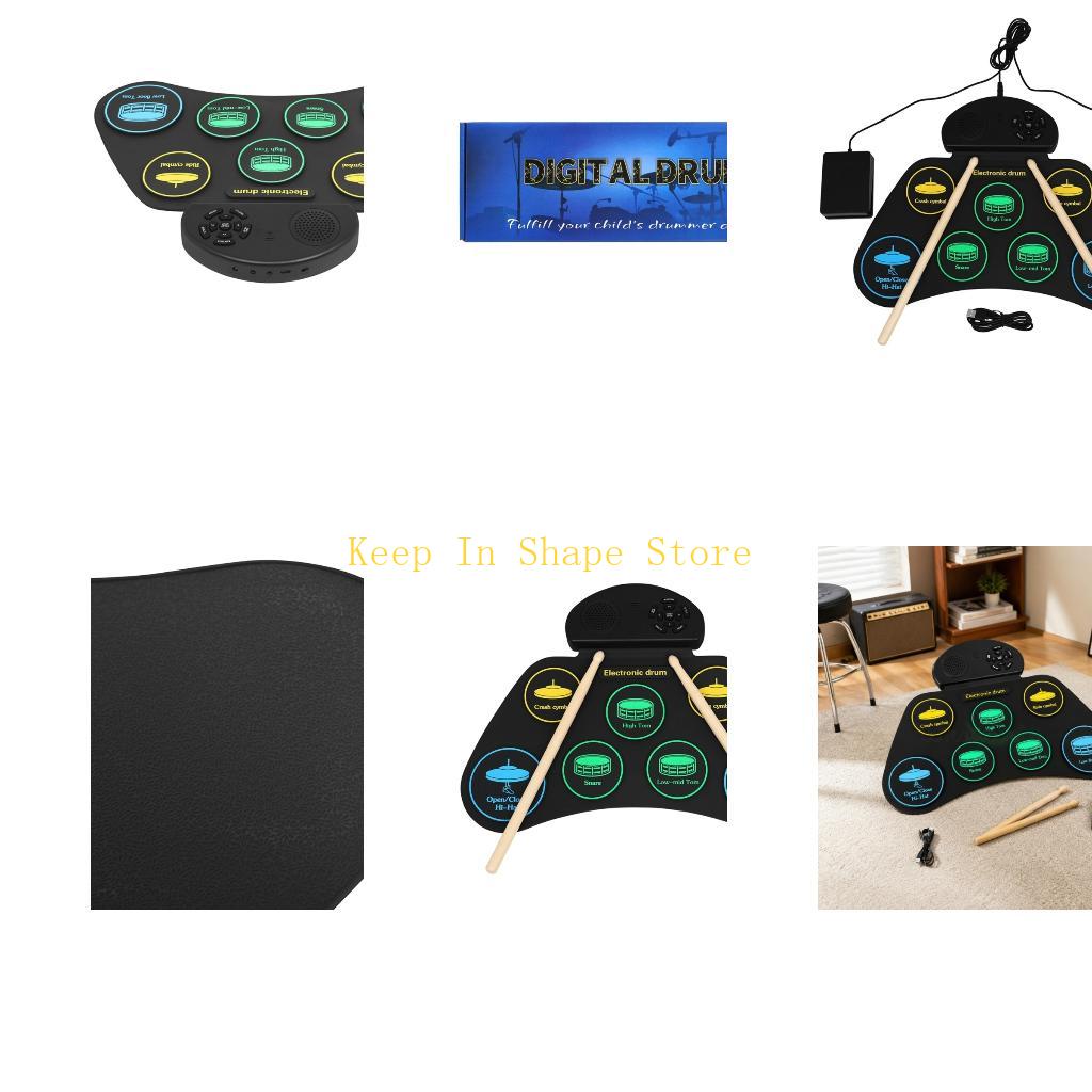 U1JC Electronic Drum Pad Set w - Electronic Drum Set Roll Up ulasan dan harga