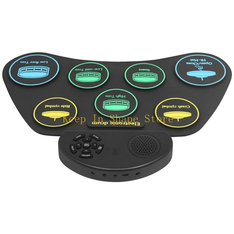 U1JC Electronic Drum Pad Set w - Electronic Drum Set Roll Up ulasan dan harga