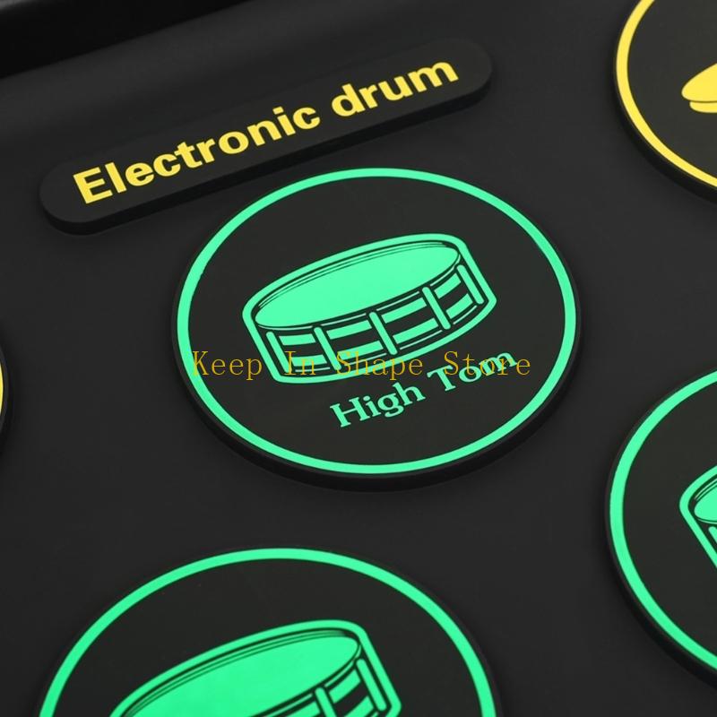 U1JC Electronic Drum Pad Set w - Electronic Drum Set Roll Up ulasan dan harga