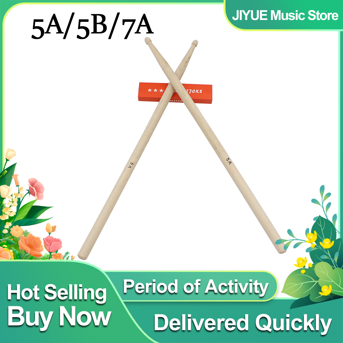 1Pair 5A/7A/5B Drum Sticks Map - Drumsticks 5A Maple ulasan dan harga