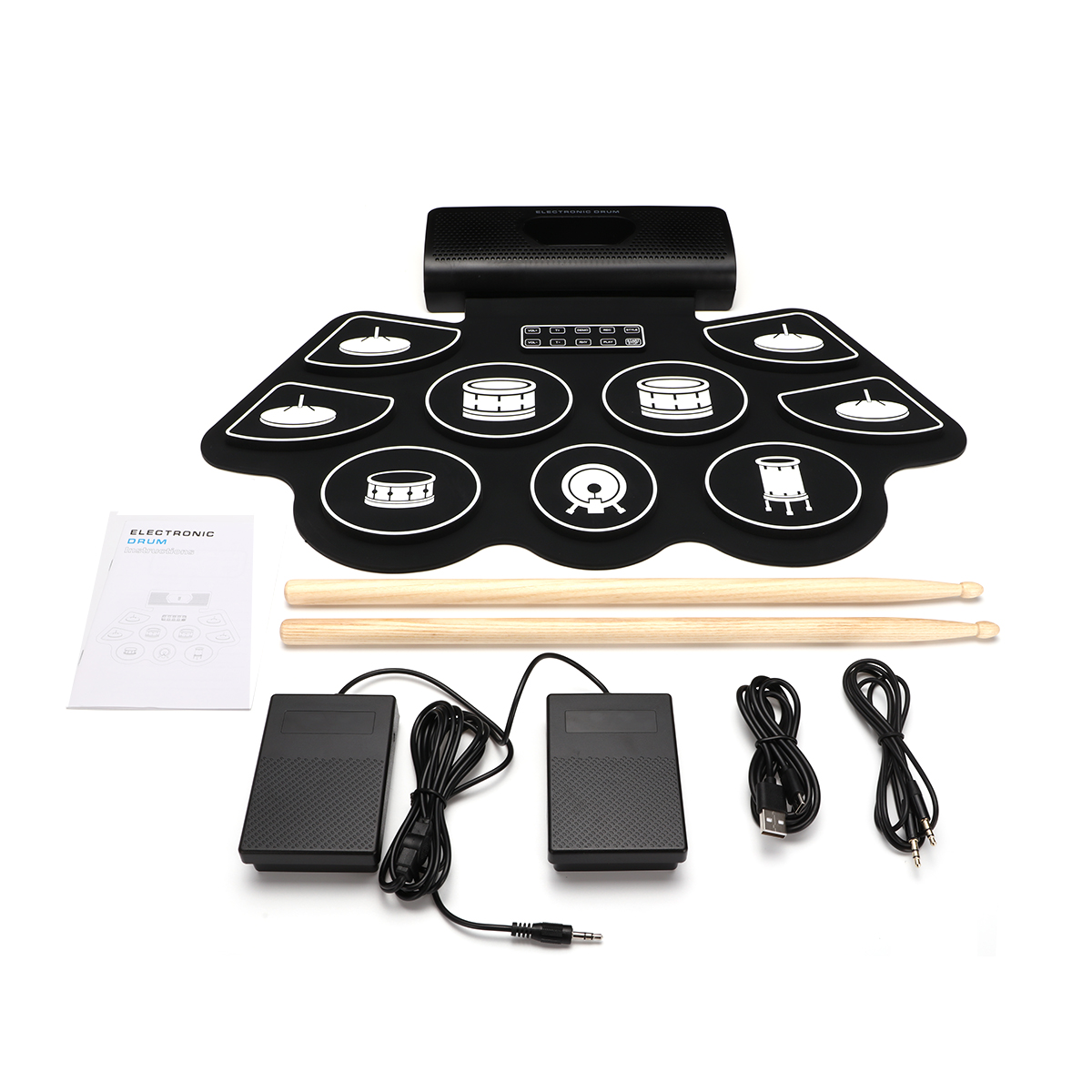 9 Pads Electronic BT Roll-Up D - Electronic Drum Set Roll Up ulasan dan harga