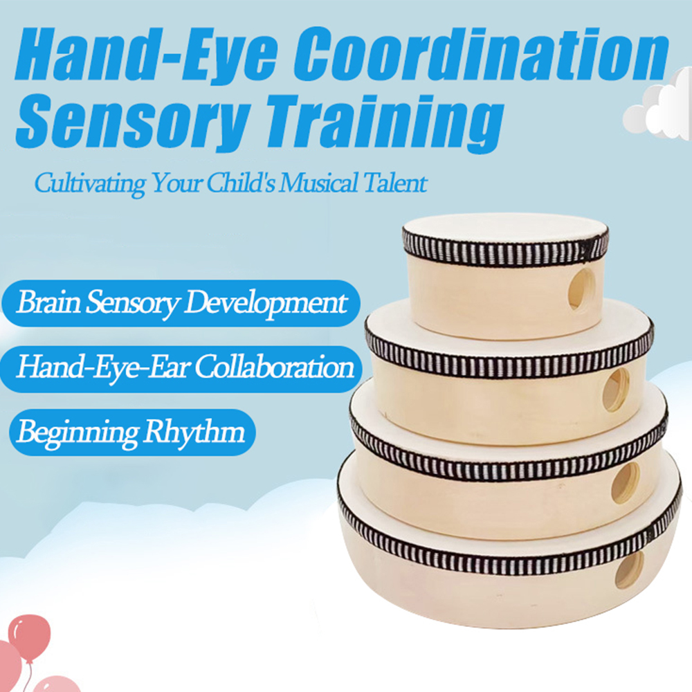 Wooden Hand Drum Tambourine Ki - Electronic Drum Kit For Kids ulasan dan harga