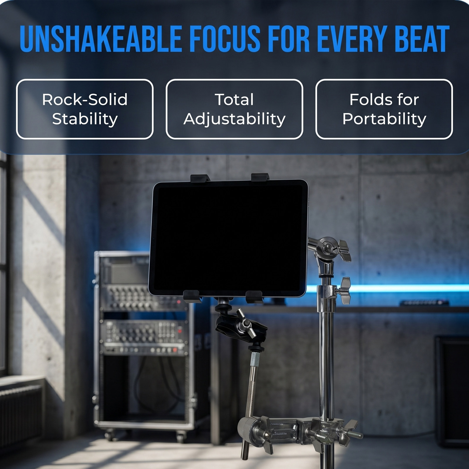 Drum Set Tablet Holder Adjusta - Electronic Drum Rack Stand ulasan dan harga