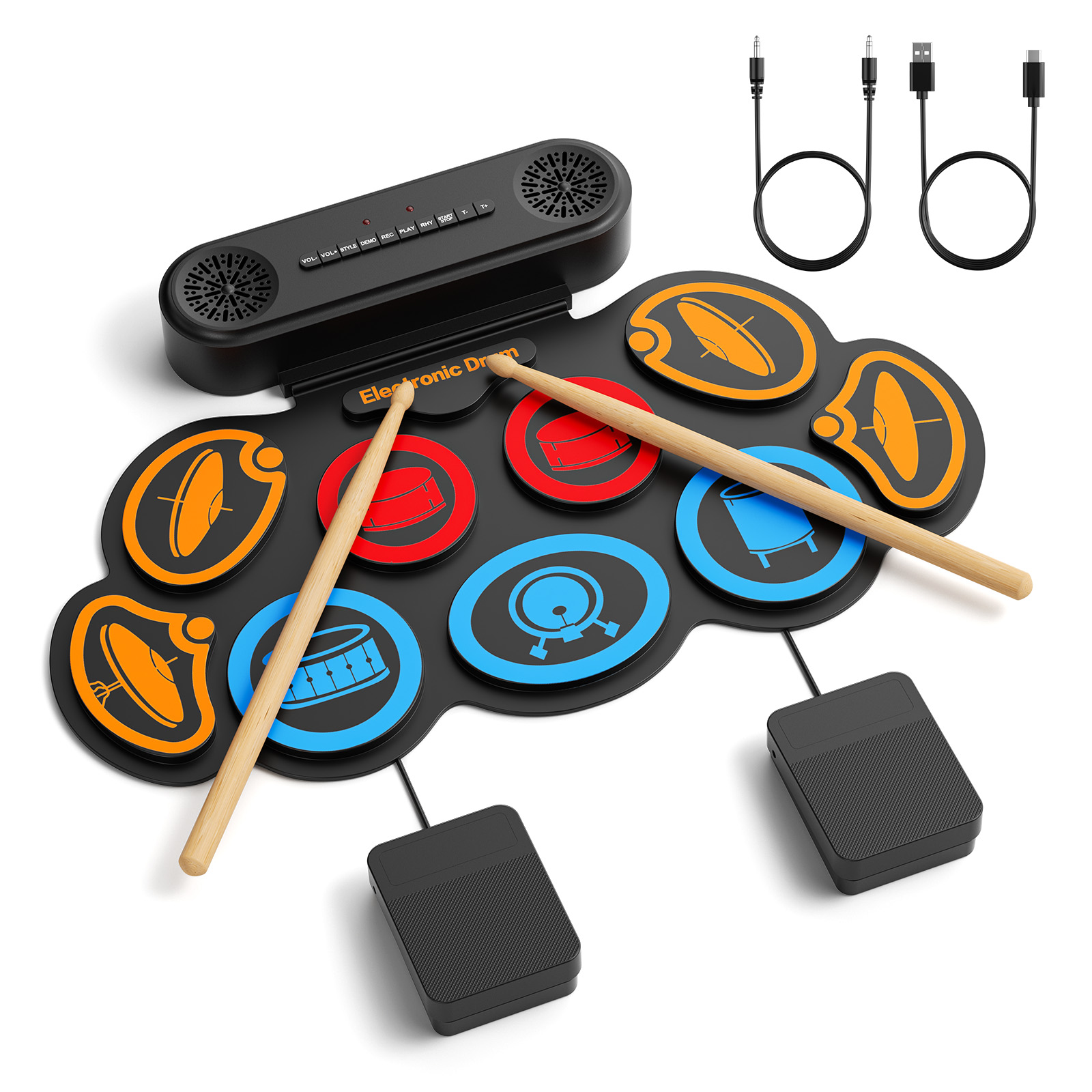 9 Pads Electronic Drum Set Rol - Electronic Drum Set Roll Up ulasan dan harga